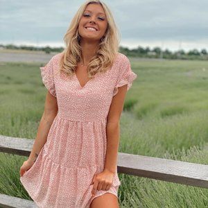 Rosa Blush Mini Dress